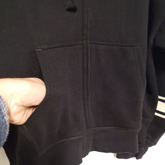 Victoria Secret PINK black full zip hooded fleece jacket size L - Picture 4 of 8